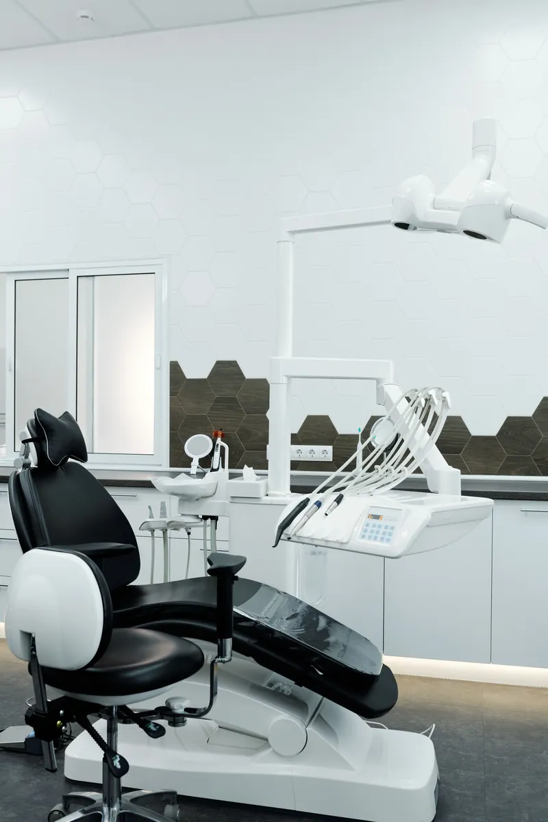 Surgery four: the chair and light with the window to its left