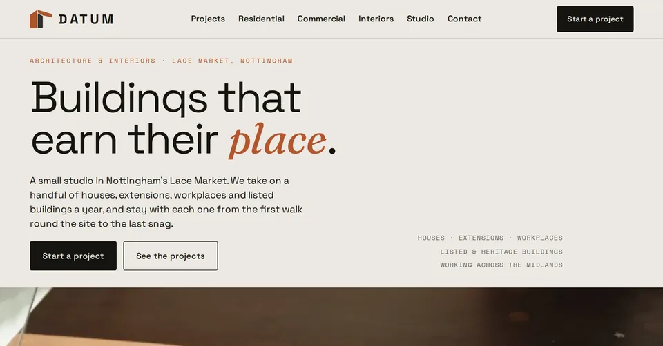Datum homepage