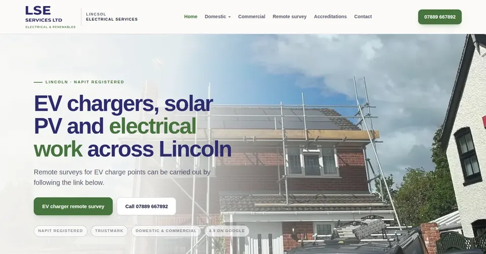 Lincsol Electrical Services homepage