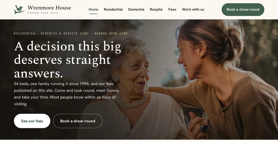 Wrenmore House homepage
